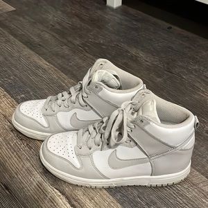 high top grey nike dunks